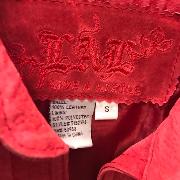 LAL Suede/Leather Red/Rust Jacket - Picture 3 of 14